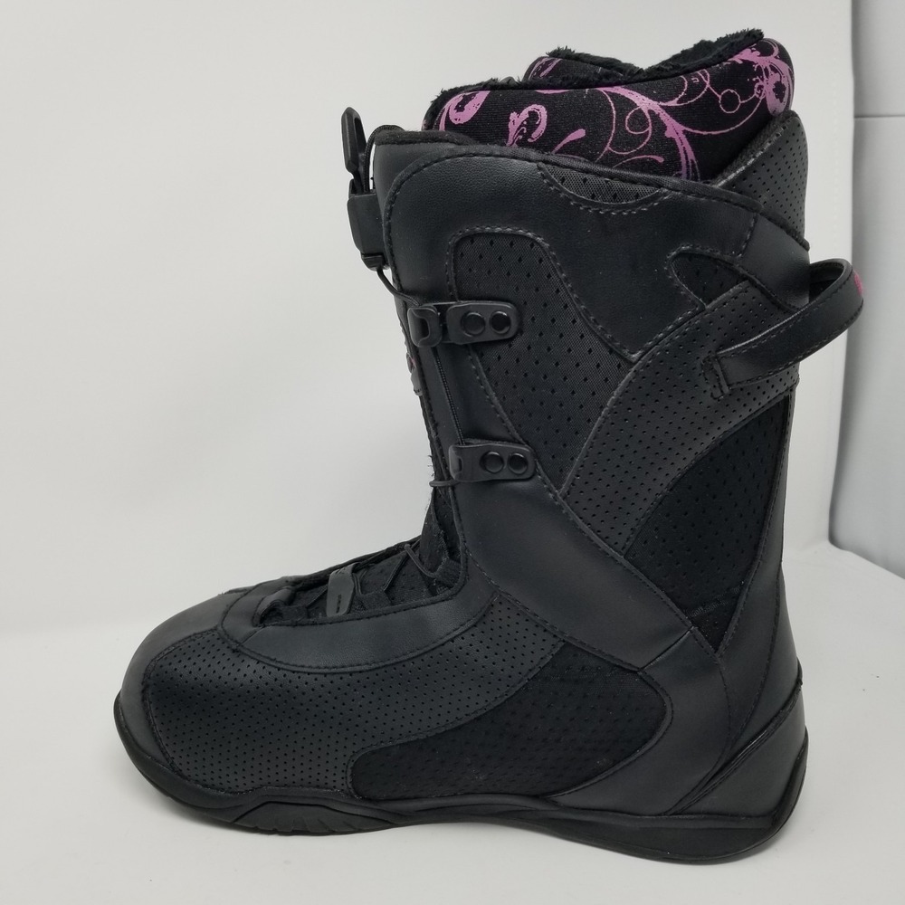 Women's Black Pink Purple RIDE SAGE Snowboard Boots Size 9.5 - Picture 13 of 16